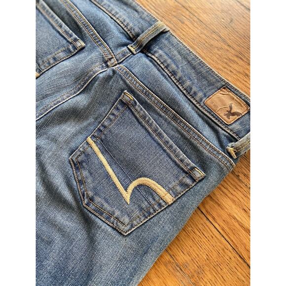 AMERICAN EAGLE OUTFITTERS ‘Artist Crop Stretch’ Low-Rise Jeans sz 2 - Picture 8 of 10